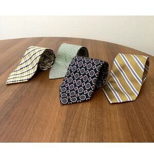 Jos A Banks neckties Executive Collection Mens silk Striped Geometrical Set of 4